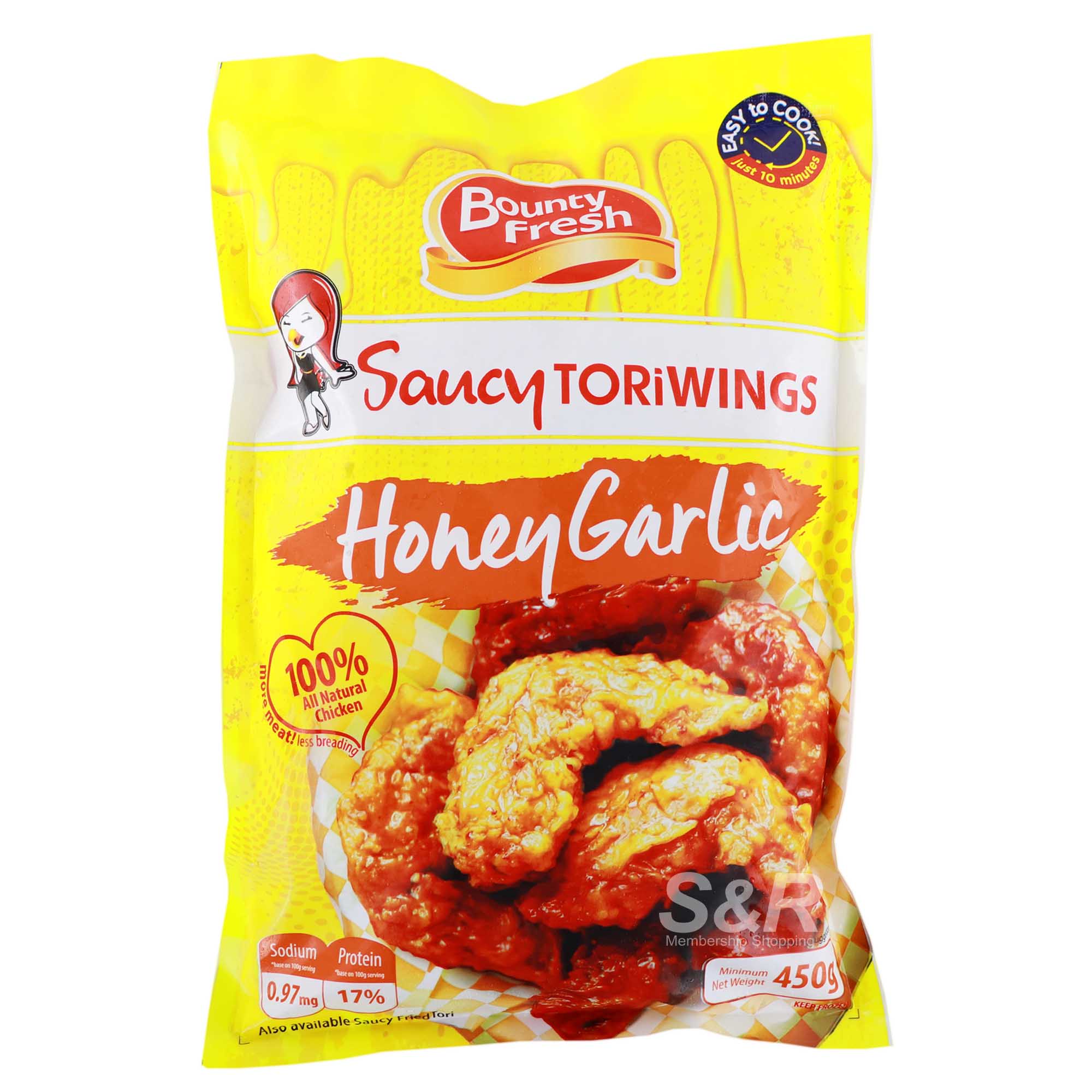 Bounty Fresh Saucy Tori Wings Honey Garlic 450g Bounty Fresh Saucy Tori Wings Honey Garlic 450g